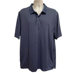 Cutter & Buck CB DryTec Luxe Golf Polo Shirt Short Sleeve Blue Sz XL
